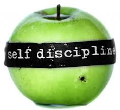 picture of green apple with words self and discipline