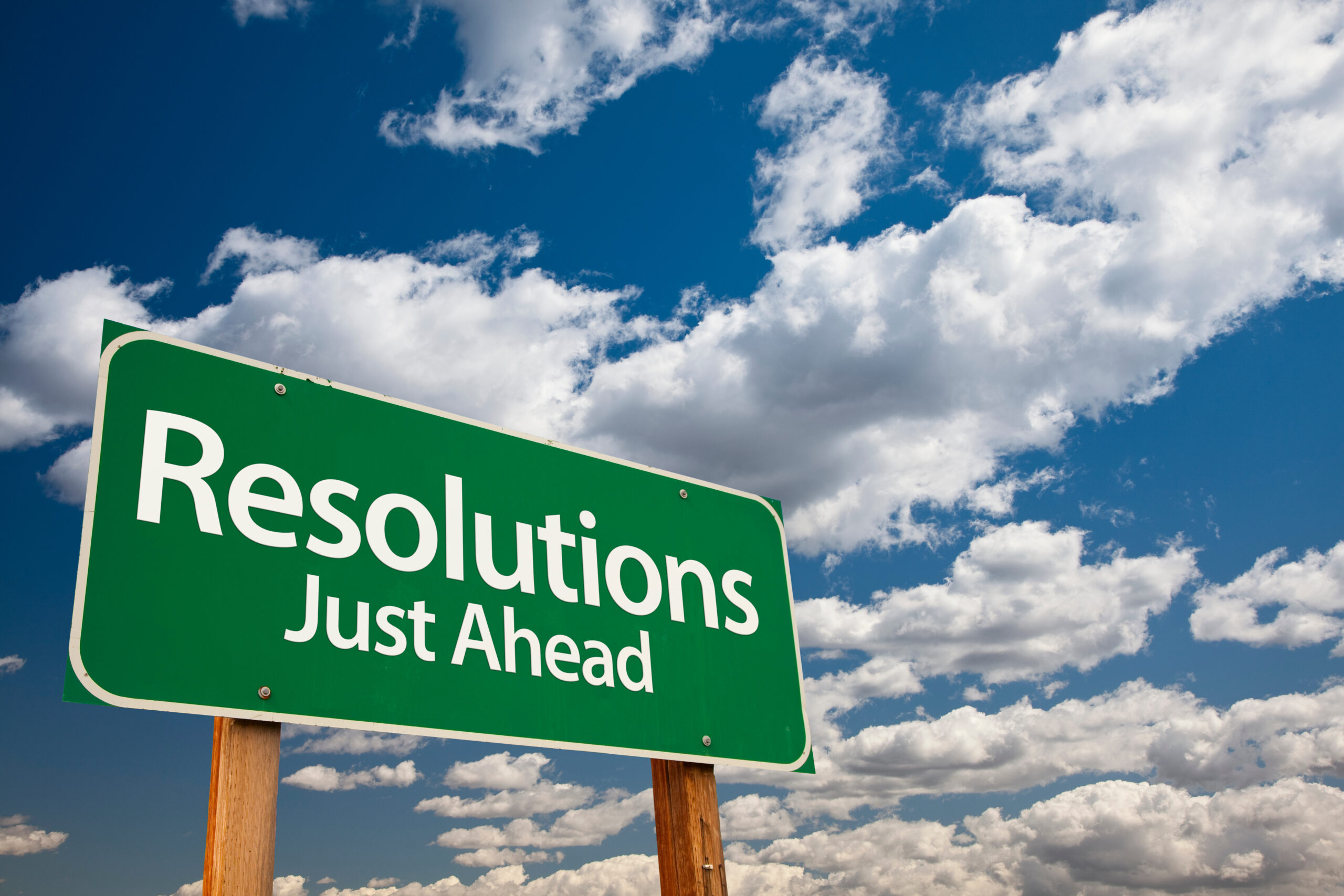 Image of a road sign that says "Resolutions Ahead." [Do New Year’s Resolutions Even Work?]