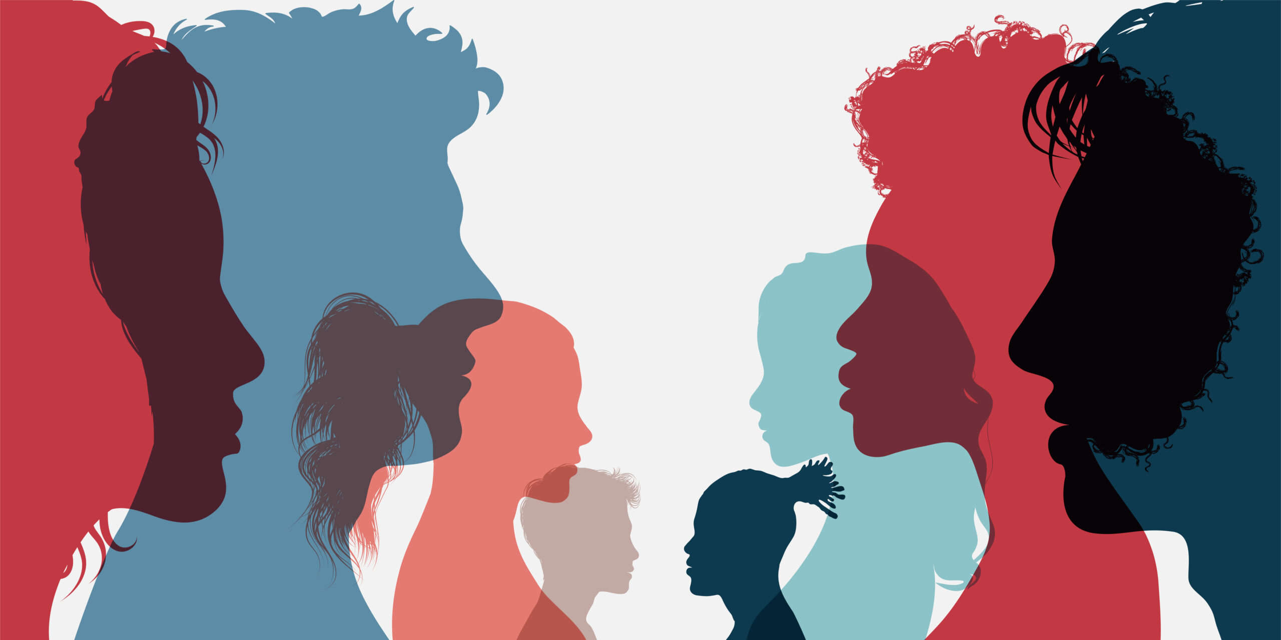 Overlapping silhouettes of diverse people [Don't Forget to Be a Human!]